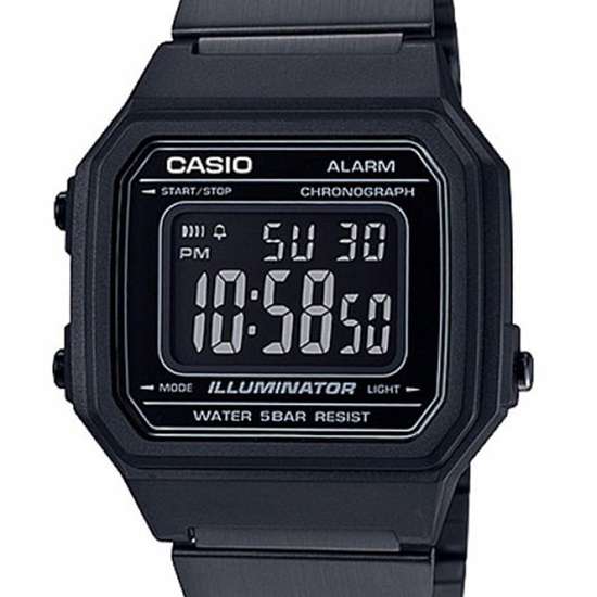 Casio Digital Black Ion Plated Watch B650WB-1B B650WB