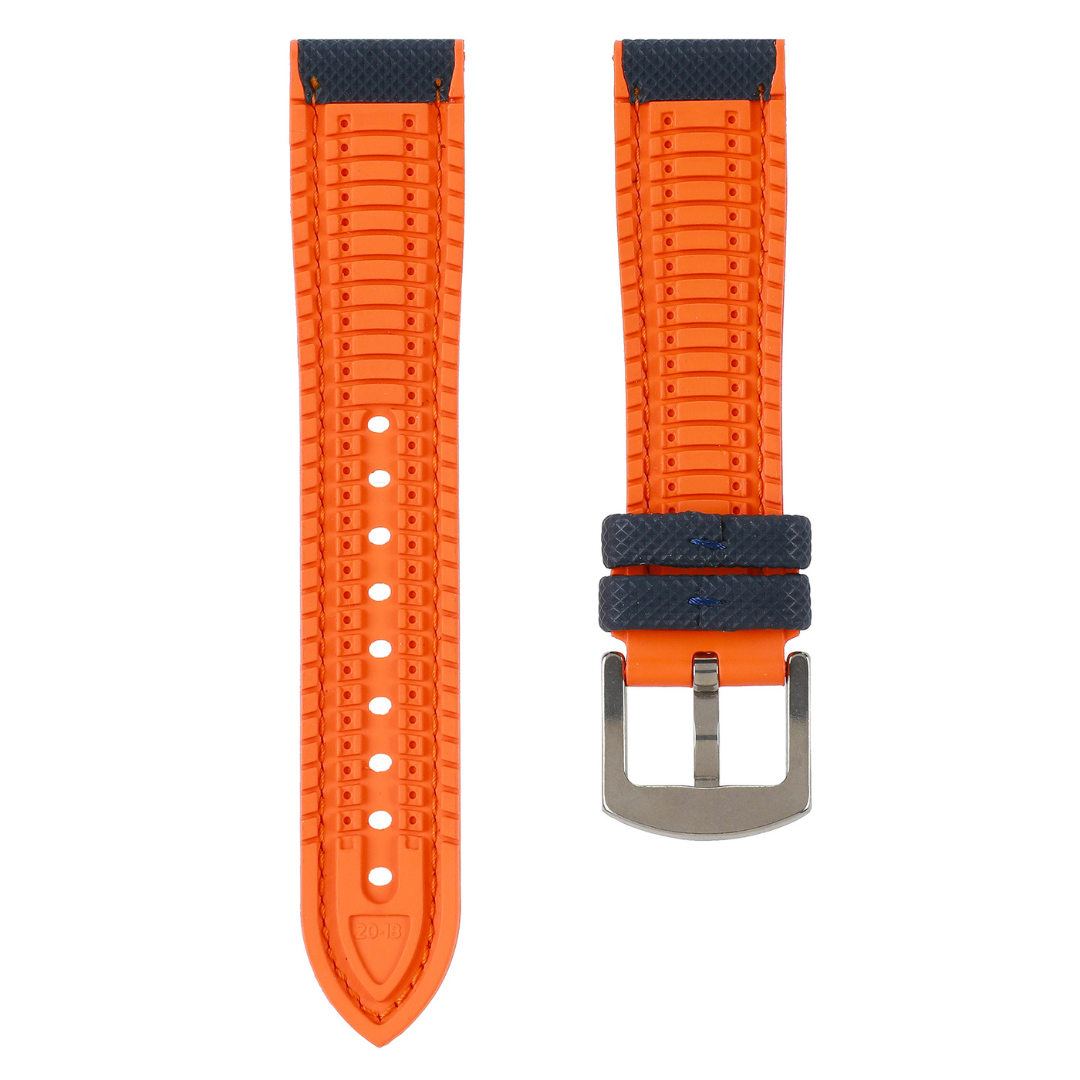 #color_Blue Nylon Orange Stitch / Orange FKM Rubber