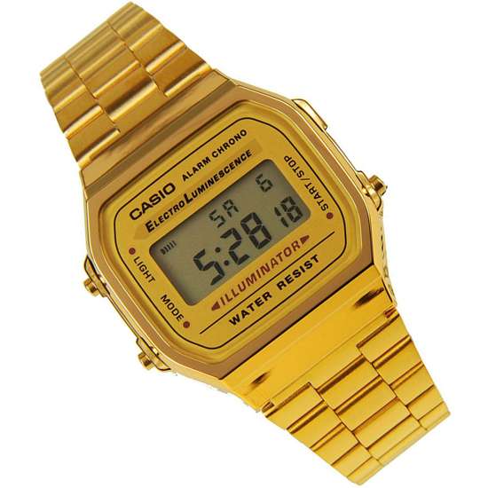 Casio Vintage Gold Digital Unisex Watch A168WG-9W A168WG-9WDF