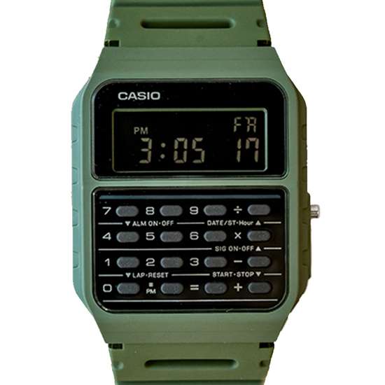 Casio Retro Green Calculator Watch CA-53WF-3B CA-53WF-3BDF