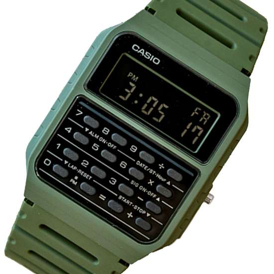 Casio Retro Green Calculator Watch CA-53WF-3B CA-53WF-3BDF