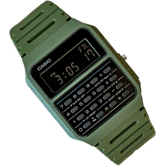 Casio Retro Green Calculator Watch CA-53WF-3B CA-53WF-3BDF