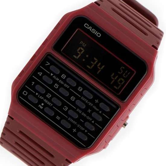 Casio Retro Red Calculator Watch CA-53WF-4B CA-53WF-4BDF