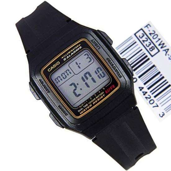 Casio Dual Time Digital Watch F-201WA-9A F-201WA-9ADF