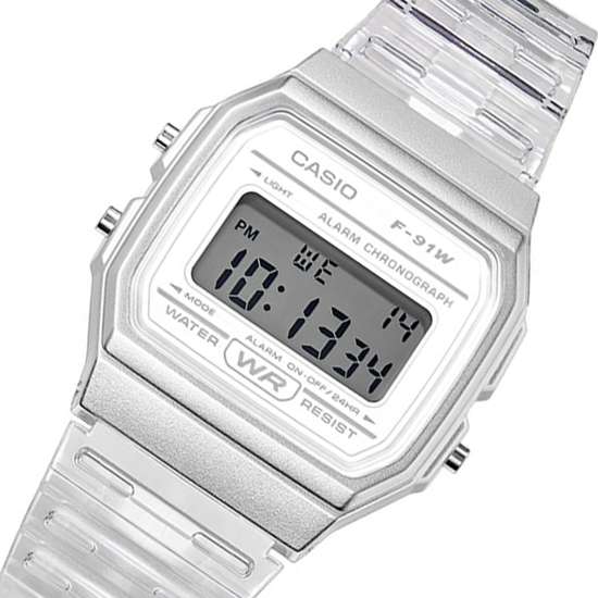 Casio Digital Transparent Watch F-91WS F-91WS-7 F91WS-7D