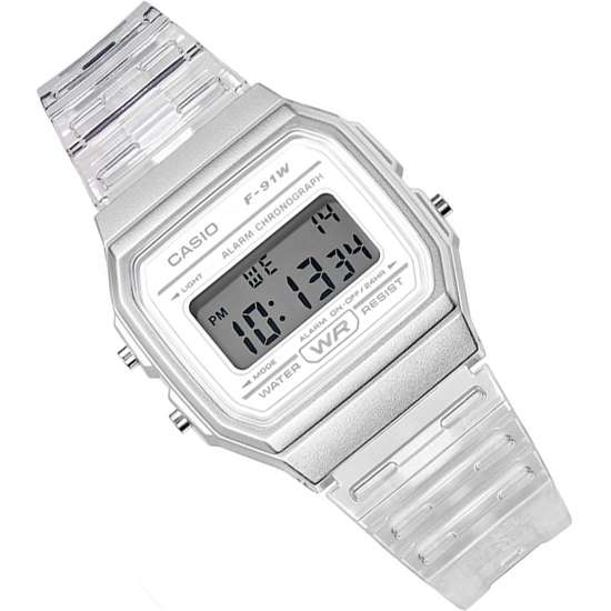 Casio Digital Transparent Watch F-91WS F-91WS-7 F91WS-7D