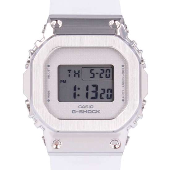 Casio G-Shock Metal Cover Silver GM-S5600SK-7 GMS5600SK-7D Translucent Watch