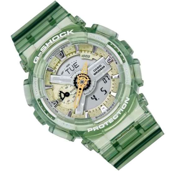 Casio G-Shock Green Metallic Translucence Watch GMA-S110GS-3A GMAS110GS-3