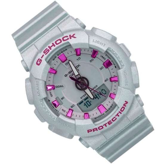 Casio G-Shock Neo Punk GMA-S130NP-8A GMAS130NP-8 Metallic Grey Pink Watch