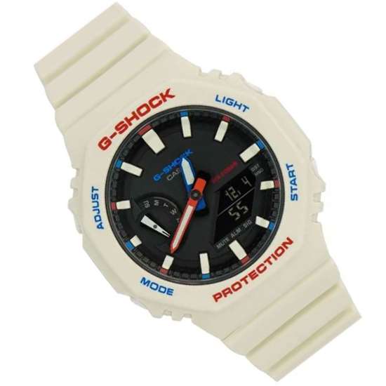 Casio G-Shock Tricolor GMA-S2100WT-7A1 GMAS2100WT-7A1 White Octagon Watch