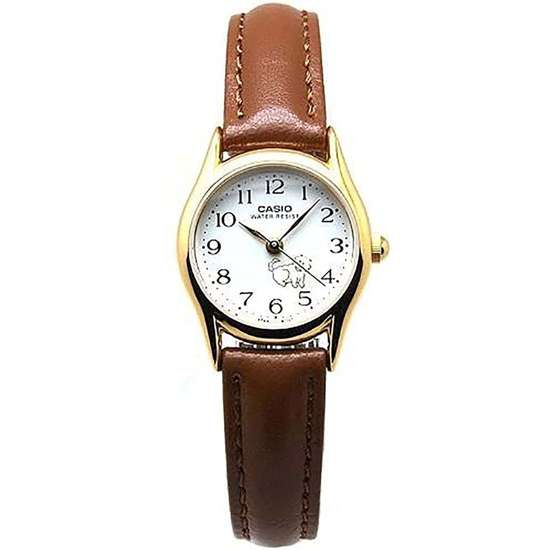 Casio Dog LTP-1094Q-7B7 LTP1094Q-7B7 LTP-1094Q-7B7RDF Ladies Leather Watch