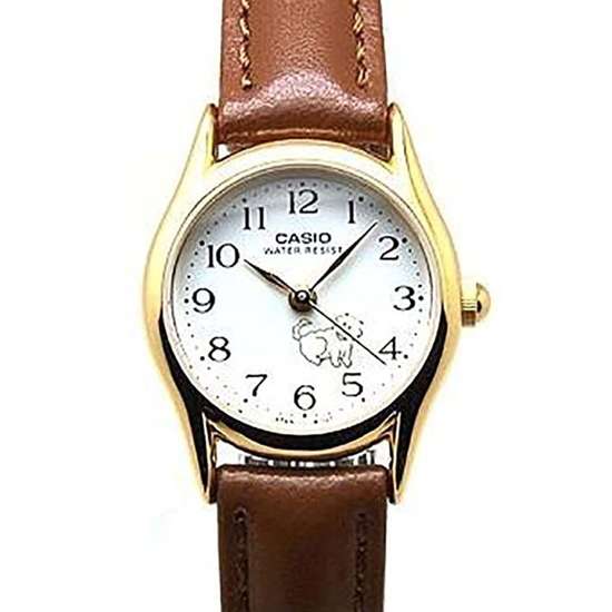 Casio Dog LTP-1094Q-7B7 LTP1094Q-7B7 LTP-1094Q-7B7RDF Ladies Leather Watch