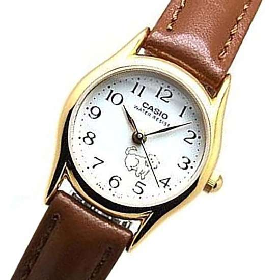 Casio Dog LTP-1094Q-7B7 LTP1094Q-7B7 LTP-1094Q-7B7RDF Ladies Leather Watch