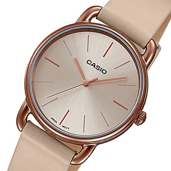 Casio Ladies LTP-E412RL-5A LTPE412RL-5A Leather Dress Watch