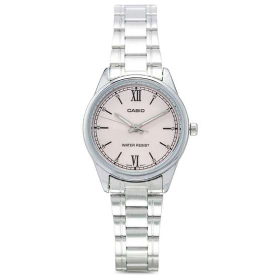 Casio Ladies Pink Dial Watch LTP-V005D-4B2 LTPV005D-4B2