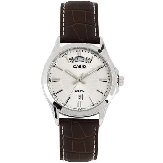 Casio MTP-1381L-7AV MTP1381L-7A Male Leather Watch