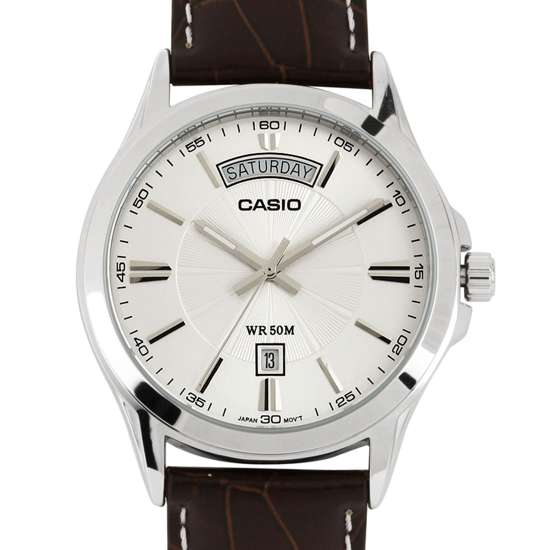 Casio MTP-1381L-7AV MTP1381L-7A Male Leather Watch