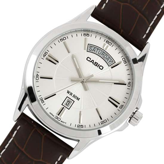 Casio MTP-1381L-7AV MTP1381L-7A Male Leather Watch