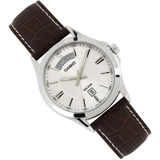 Casio MTP-1381L-7AV MTP1381L-7A Male Leather Watch