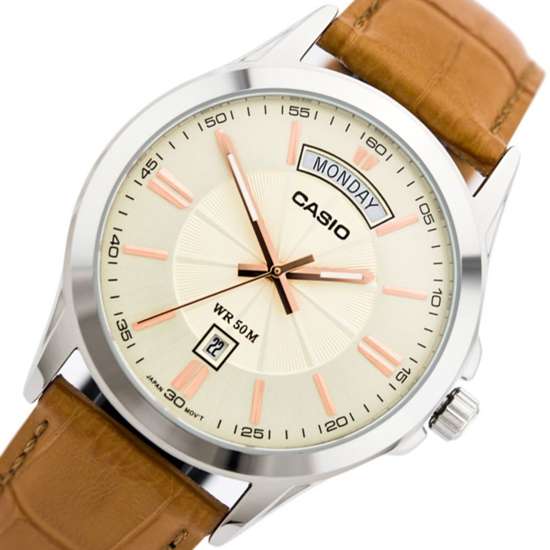 Casio MTP-1381L-9AV MTP1381L-9A Male Leather Watch