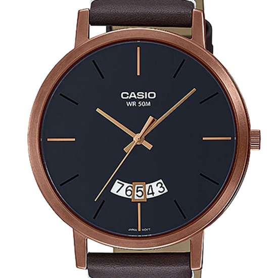 Casio Quartz MTP-B100RL-1EV MTPB100RL-1E Male Leather Watch