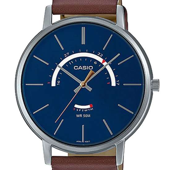 Casio Quartz MTP-B105L-2AV MTPB105L-2A Male Leather Watch