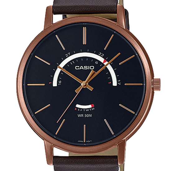 Casio Leather MTP-B105RL-1AV MTPB105RL-1A Male Quartz Watch