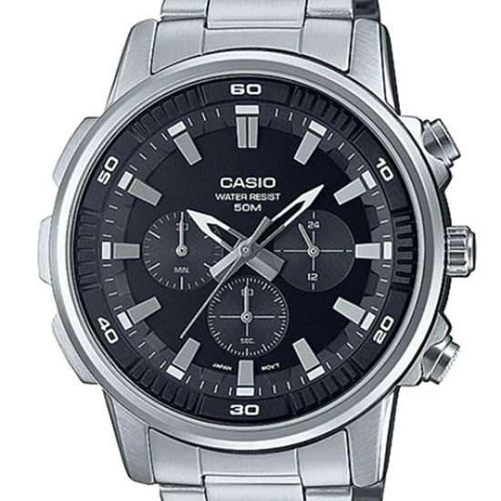 Casio Chronograph Classic Black Dial MTP-E505D-1A MTPE505D-1 Watch