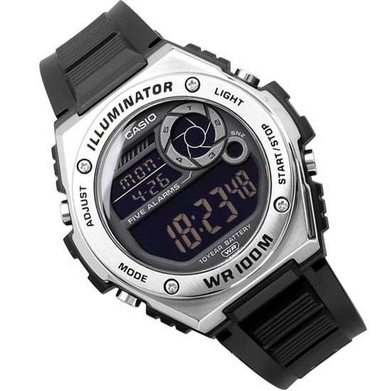 Casio Youth Digital MWD-100H-1B MWD100H-1B Dual Time Sports Watch