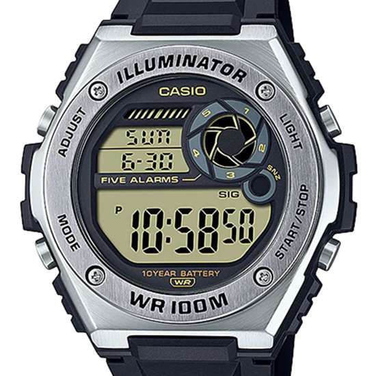 Casio MWD-100H-9AV MWD100H-9A Digital Dual Time Watch