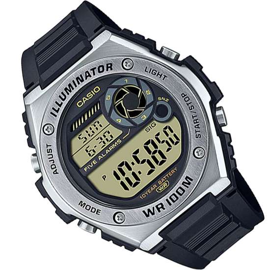 Casio MWD-100H-9AV MWD100H-9A Digital Dual Time Watch