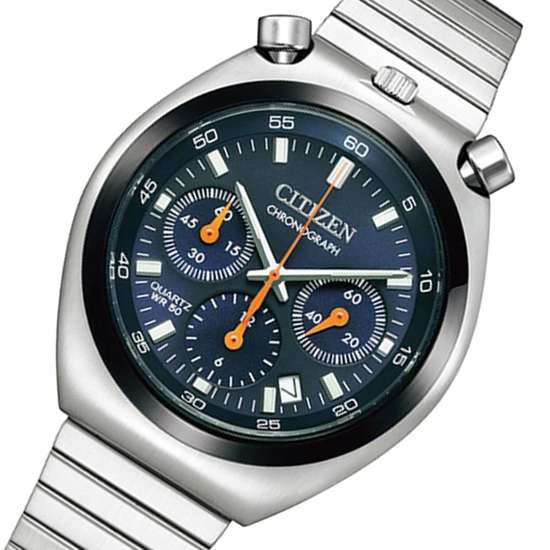 Citizen Bullhead Record Label Tsuno Chrono AN3660-81L Blue Dial Quartz Watch