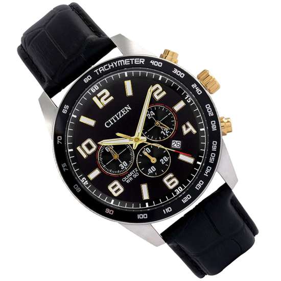 Citizen AN8166-05E Chronograph Leather Mens Watch