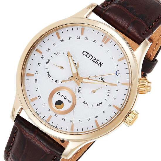 Citizen AP1052-00A Moon Phase Leather Watch