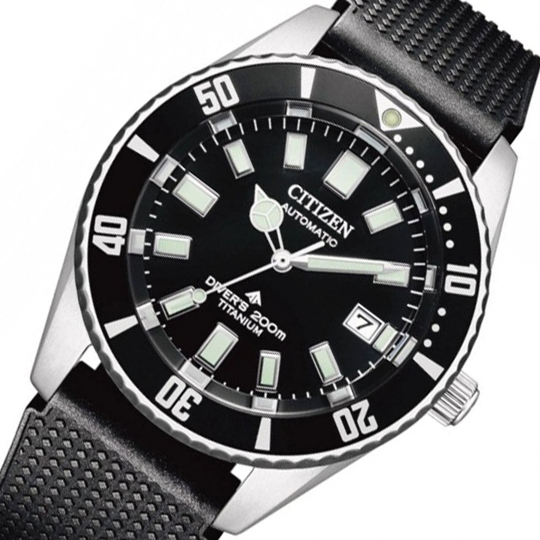 Citizen Promaster Marine Titanium NB6021-17E Diving Mechanical Black Rubber Watch -Citizen