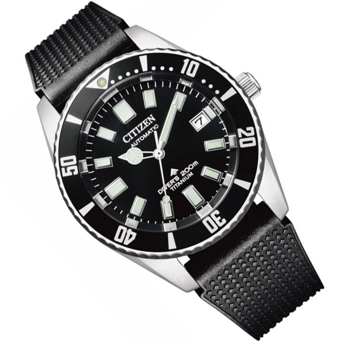 Citizen Promaster Marine Titanium NB6021-17E Diving Mechanical Black Rubber Watch -Citizen