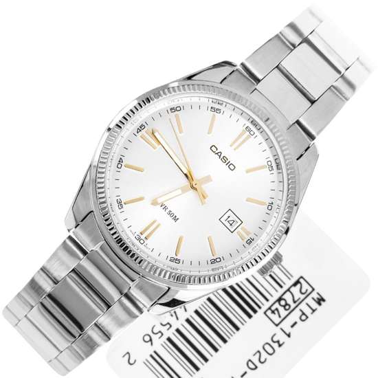 Casio White Dial Gold Marker Mens Watch MTP-1302D-7A2 MTP1302D