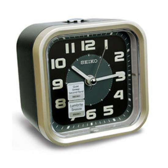 Seiko Alarm QHE128TN QHE128T Quiet Sweep Desk Clock