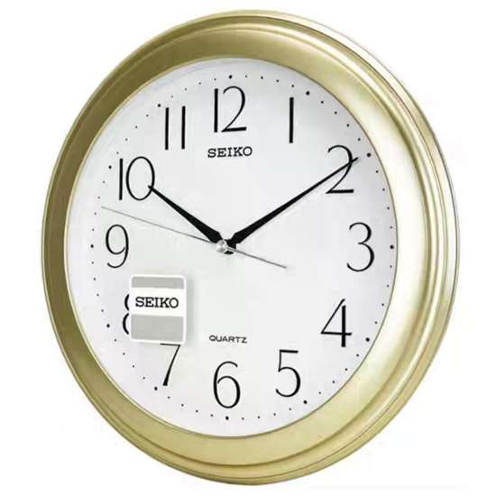 Seiko QXA576G QXA576GN Gold Round Wall Clock