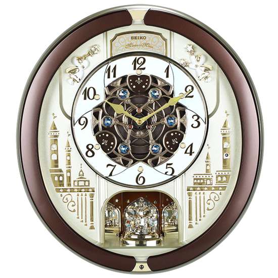 Seiko Melodies In Motion Swarovski Wall Clock QXM291B QXM291BN QXM291-