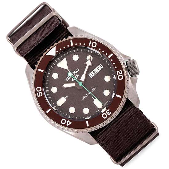 Seiko Nylon Brown Sports Watch SRPD85 SRPD85K SRPD85K1