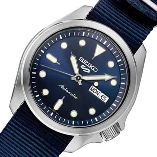 Seiko 5 Sports SRPE63 SRPE63K SRPE63K1 Blue Nylon Watch