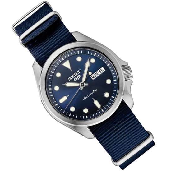 Seiko 5 Sports SRPE63 SRPE63K SRPE63K1 Blue Nylon Watch