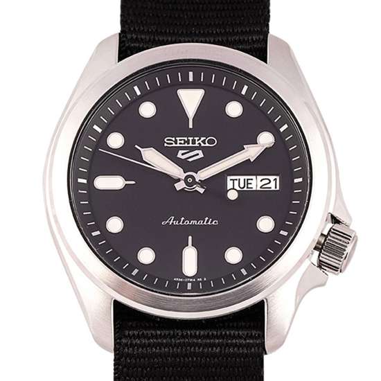 Seiko 5 Sports Black Nylon Watch SRPE67K1 SRPE67 SRPE67K