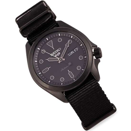 Seiko 5 Sports Black Nylon Watch SRPE69K1 SRPE69 SRPE69K