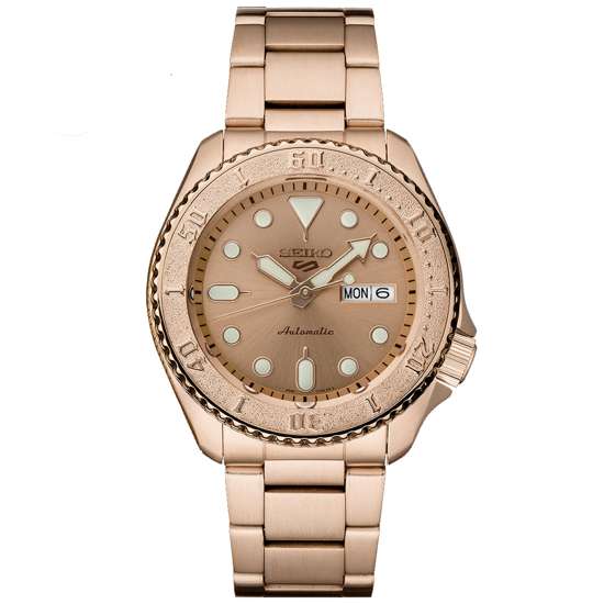 Seiko 5 Sports Rose Gold Watch SRPE72 SRPE72K SRPE72K1