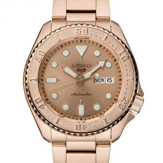 Seiko 5 Sports Rose Gold Watch SRPE72 SRPE72K SRPE72K1