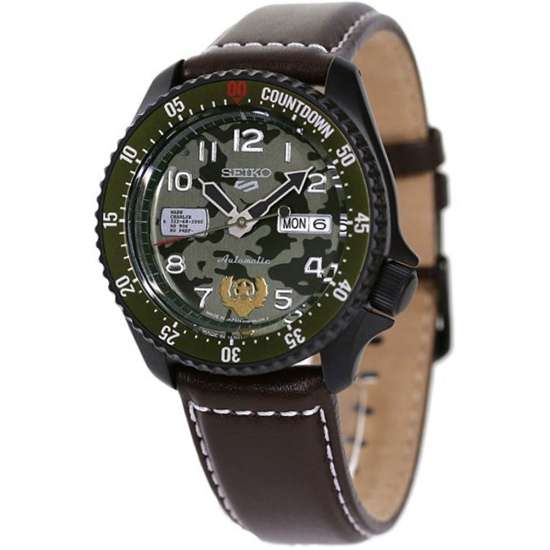 Seiko 5 Sports Guile Street Fighter Camouflage Watch SBSA081 