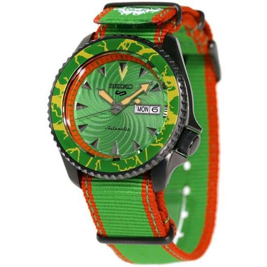 Seiko 5 Sports Blanka Street Fighter Green Watch SBSA083