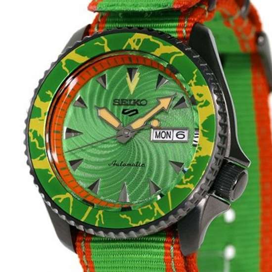 Seiko 5 Sports Blanka Street Fighter Green Watch SBSA083